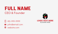 Fire Chili Pepper Business Card Preview