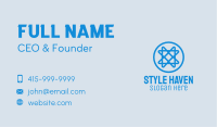 Blue Nucleus Monoline Business Card Image Preview