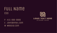 Brown Letter N Business Card Image Preview