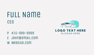 Water Splash Car Wash Business Card Image Preview