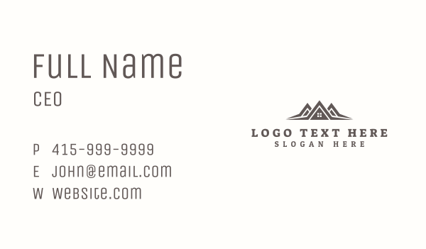 Generic House Roofing Business Card Design Image Preview