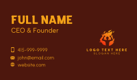 Bodybuilder Flame Muscle Business Card Image Preview