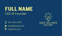 Yellow Light Bulb  Business Card Image Preview