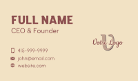 Beauty Apparel Letter Business Card Image Preview