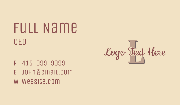 Beauty Apparel Letter Business Card Design Image Preview