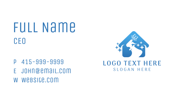 Home Cleaning Spray Bottle Business Card Design Image Preview