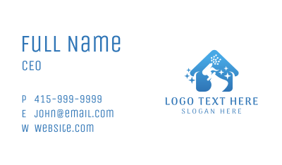 Home Cleaning Spray Bottle Business Card