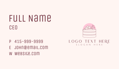 Cake Candle Flower Business Card Image Preview