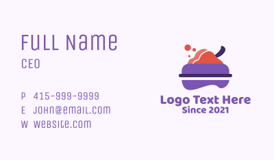 Ice Cream Bowl Dessert  Business Card Image Preview