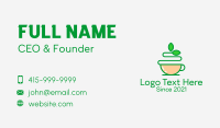 Green Tea Beverage  Business Card Design