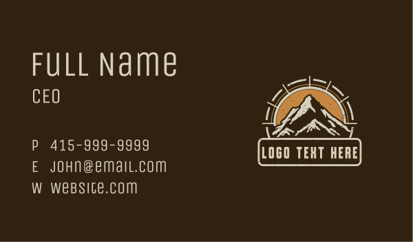 Trekking Hiking Mountain Business Card Design Image Preview