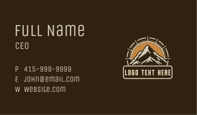 Trekking Hiking Mountain Business Card Image Preview