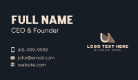 Creative Media Startup Letter U Business Card Image Preview