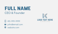 Modern Branding Letter K Business Card Image Preview