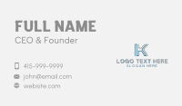 Modern Branding Letter K Business Card Image Preview