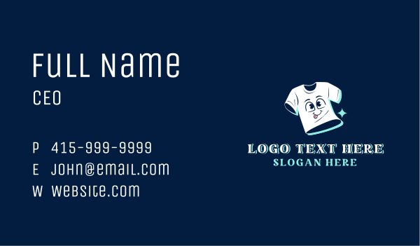 Clean Quirky Shirt Business Card Design Image Preview