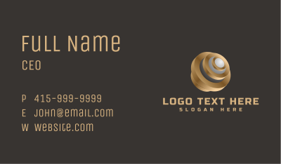 Corporate Metallic Globe Business Card Image Preview