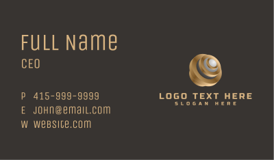Corporate Metallic Globe Business Card Image Preview