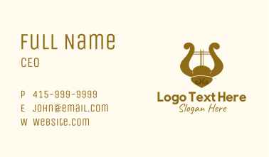 Classic Musical Lyre Business Card