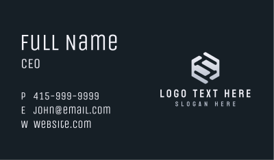 Modern Tech  Hexagon Letter S Business Card Image Preview