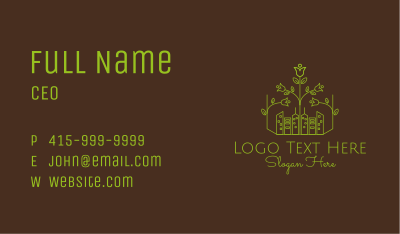Green Eco Friendly City  Business Card