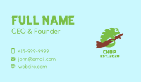 Cute Green Chameleon Business Card Image Preview