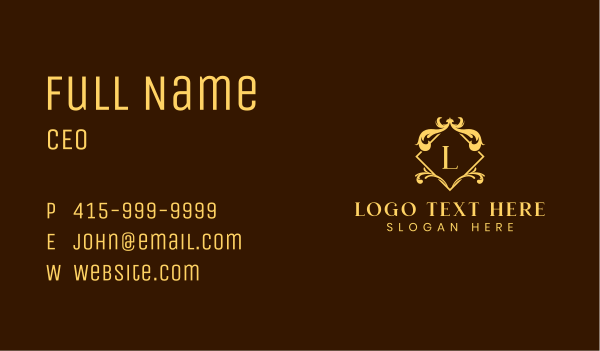 Luxury Ornament Crest Business Card Design Image Preview