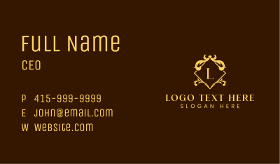 Luxury Ornament Crest Business Card Image Preview
