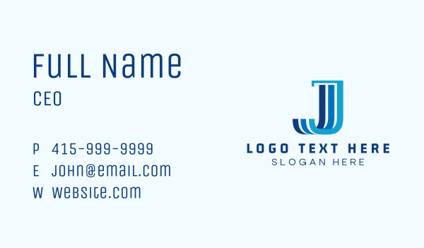 Finance Marketing Letter J Business Card Design Image Preview