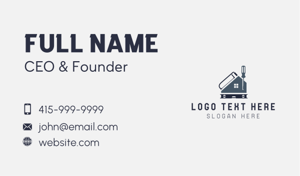 Construction Home Builder Handyman Business Card Design