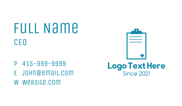 Medical Record Logbook  Business Card Design Image Preview