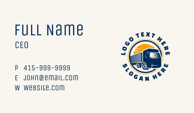 Sun Truck Transport Business Card Image Preview
