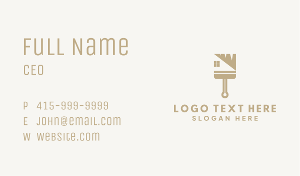 Home Builder Paintbrush Business Card Design Image Preview