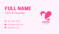 Pink Heart Dove Business Card Image Preview