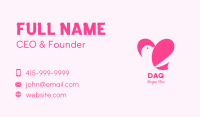 Pink Heart Dove Business Card Image Preview