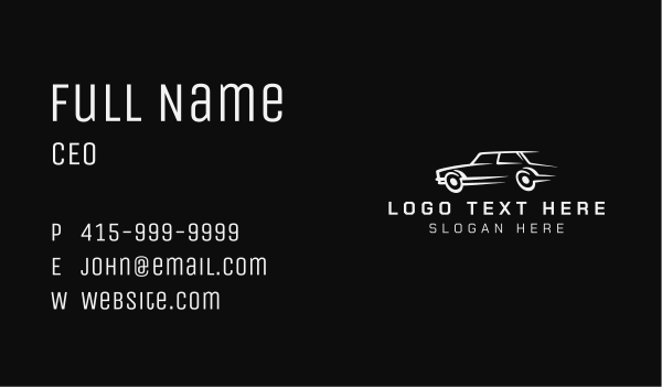 Auto Transport Car Business Card Design Image Preview