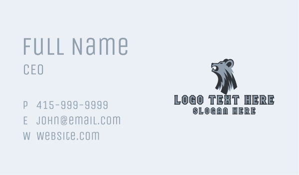 Wild Bear Mascot  Business Card Design Image Preview