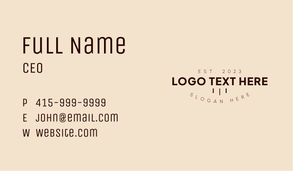 Professional Consulting Business Wordmark Business Card Design Image Preview