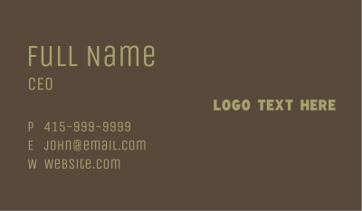 Masculine Military Business Business Card Image Preview