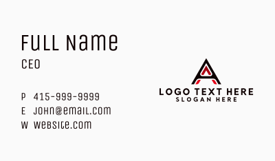 Generic Advertising Letter A Business Card Image Preview
