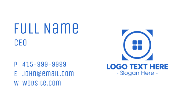 Blue Real Estate Property Business Card Design Image Preview