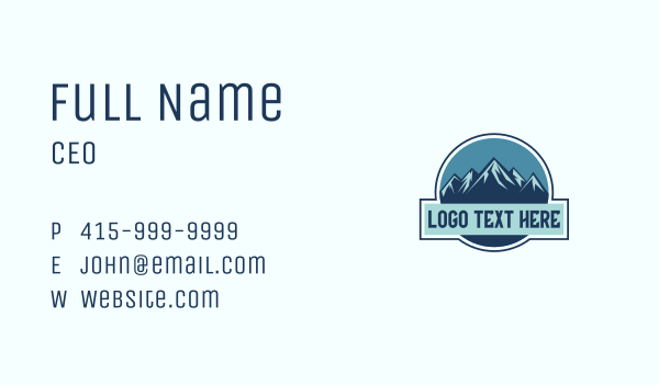 Mountain Peak Trekking  Business Card Design Image Preview