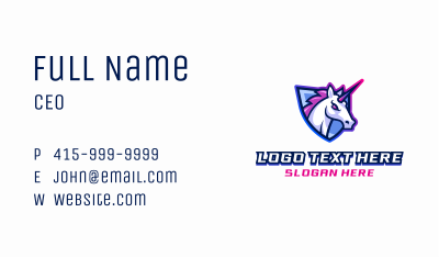 Bisexual Unicorn Gaming Business Card Image Preview