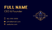 Ornamental Crown Crest Business Card Preview