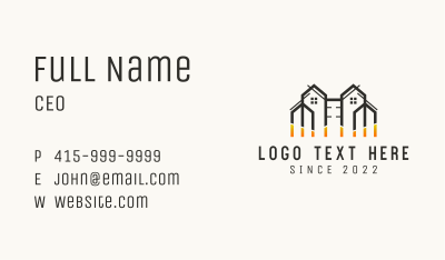 Residential Housing Contractor Business Card