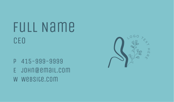 Elegant Floral Lettermark Business Card Design Image Preview