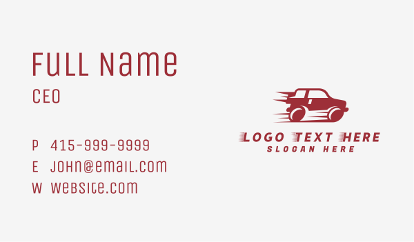 Fast Car Truck  Business Card Design Image Preview