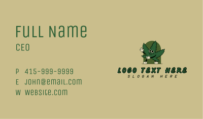 Marijuana Hemp Leaf Business Card Image Preview