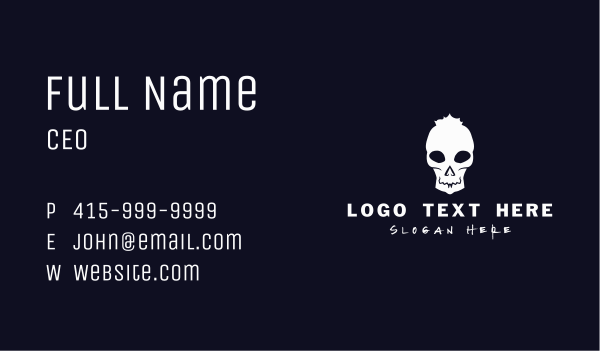 Skull Punk Streetwear Business Card Design Image Preview
