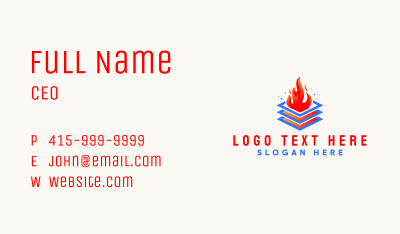 Industrial Fire Heating  Business Card Image Preview
